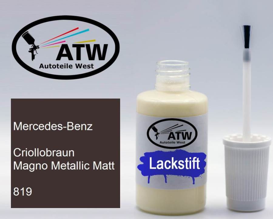 Mercedes-Benz, Criollobraun Magno Metallic Matt, 819: 20ml Lackstift, von ATW Autoteile West.